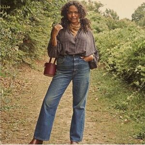 Doen Jane blouse in Midnight St Germain Plaid